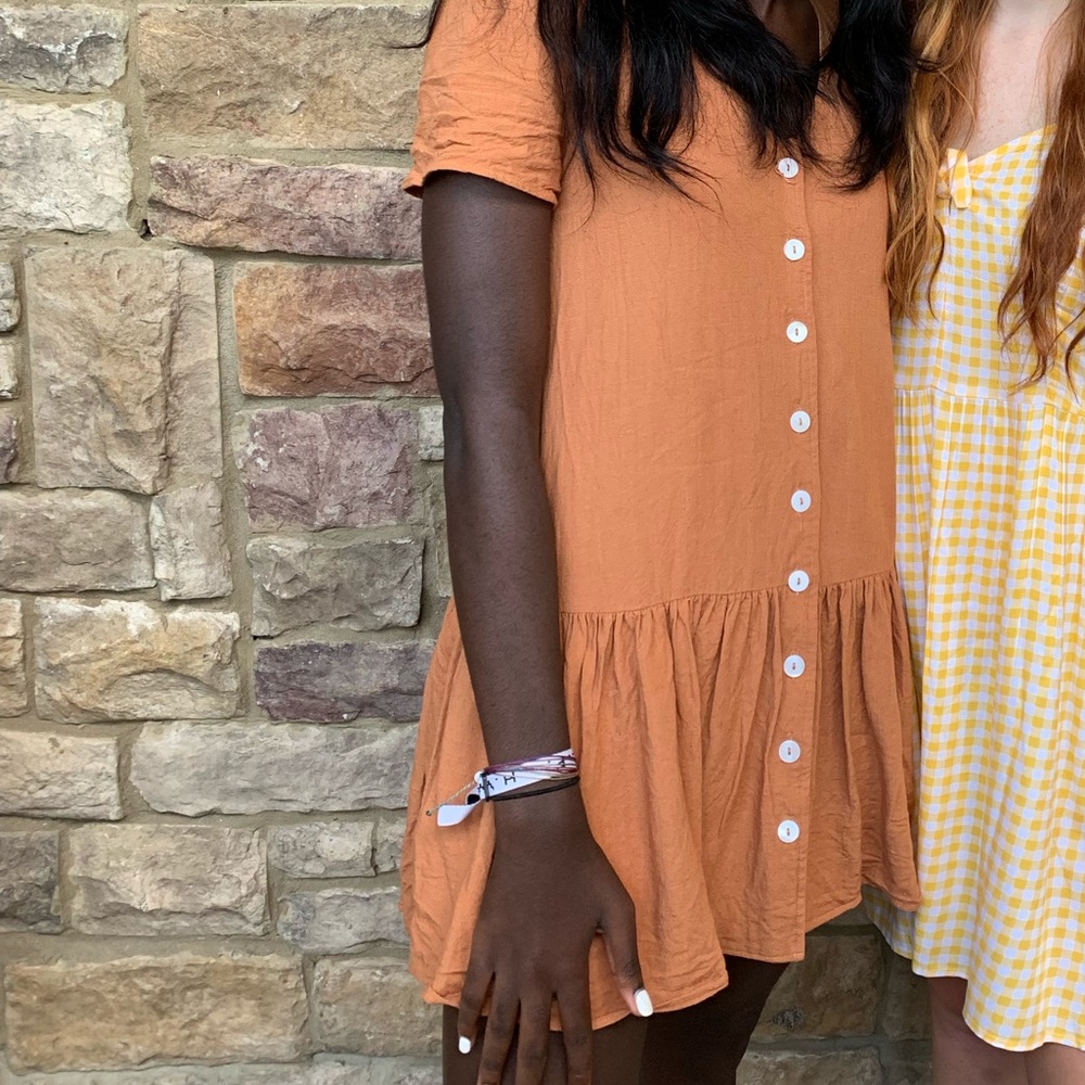 orange urban outfitters dress